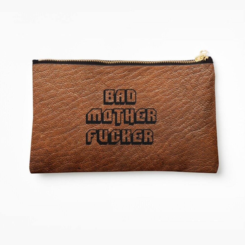 Whibos Makeup Bag Bad Motherfucker Leather - Pulp Fiction Cosmetic Organizer Tyvek Paper Bags Zipper Pouch