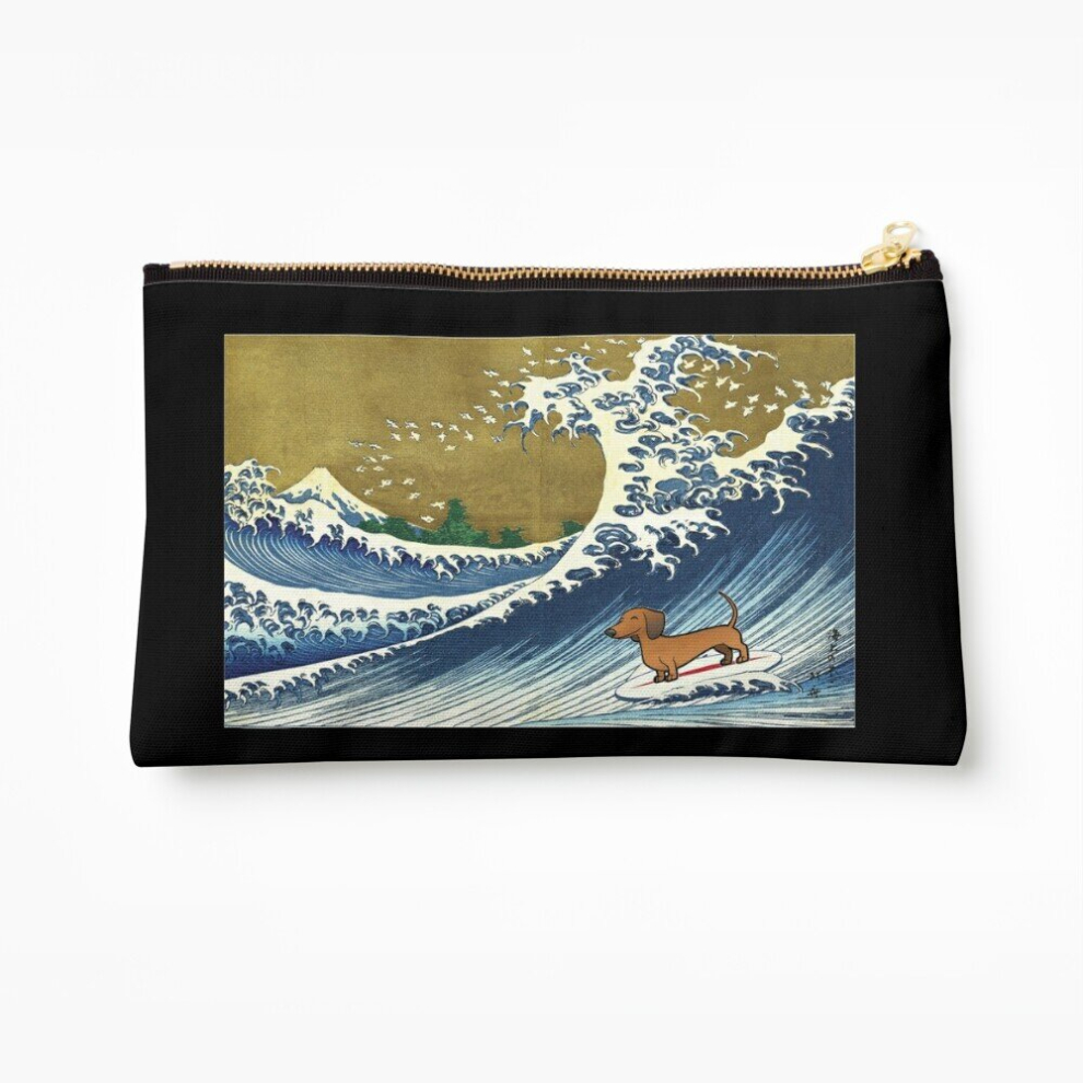Whibos Makeup Bag Dachshund Cosmetic Organizer Tyvek Paper Bags Zipper Pouch