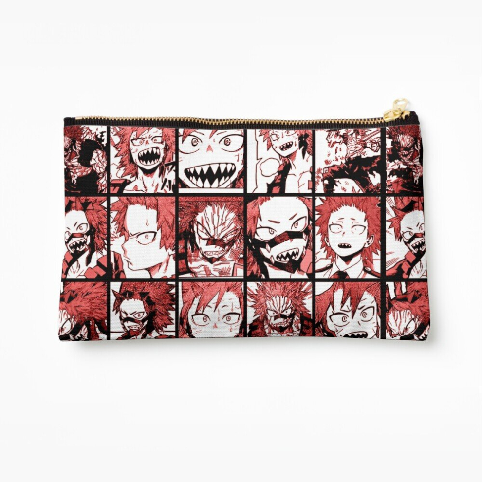 Whibos Makeup Bag Bnha Kirishima Collage - Color Version Cosmetic Organizer Tyvek Paper Bags Zipper Pouch