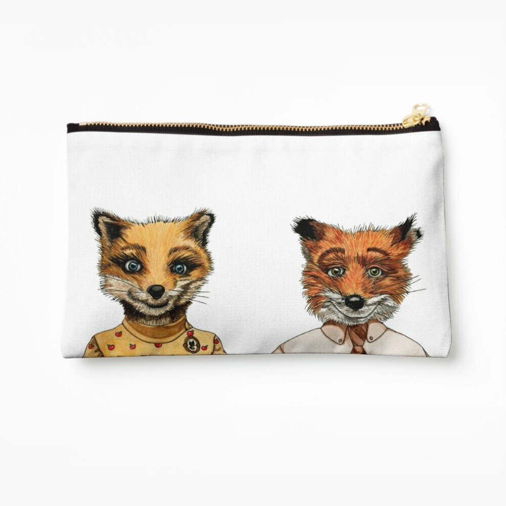 Whibos Makeup Bag Mr. And Mrs. Fox Cosmetic Organizer Tyvek Paper Bags Zipper Pouch