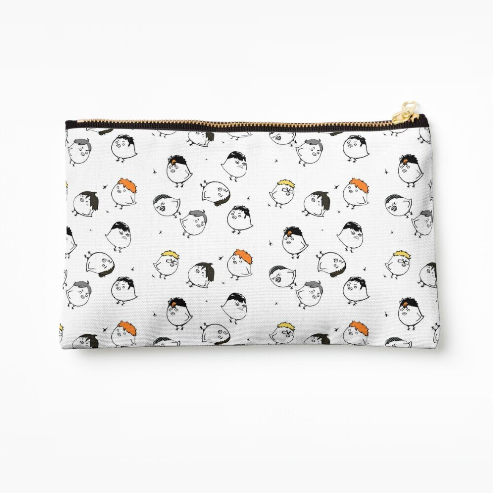 Whibos Makeup Bag Karasuno Crows Cosmetic Organizer Tyvek Paper Bags Zipper Pouch