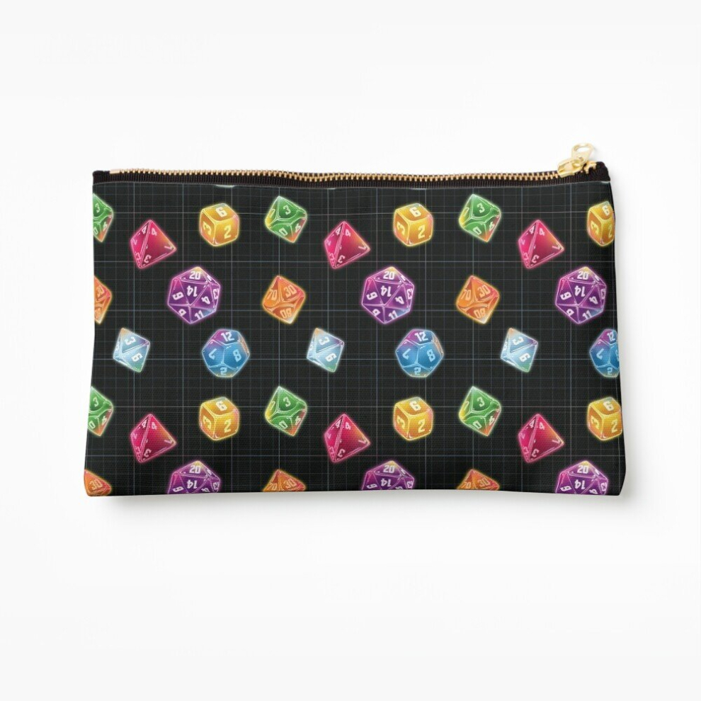 Whibos Makeup Bag Dungeon Master Dice Cosmetic Organizer Tyvek Paper Bags Zipper Pouch