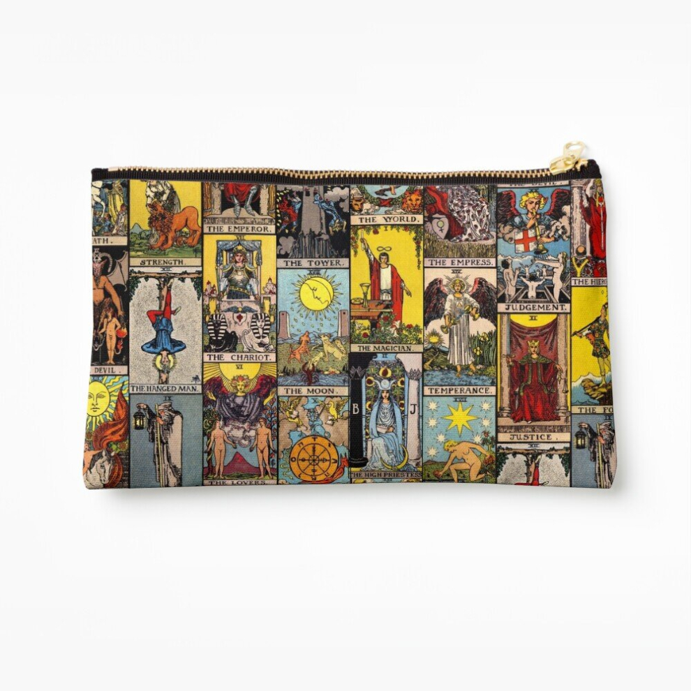 Whibos Makeup Bag The Major Arcana Of Tarot Cosmetic Organizer Tyvek Paper Bags Zipper Pouch