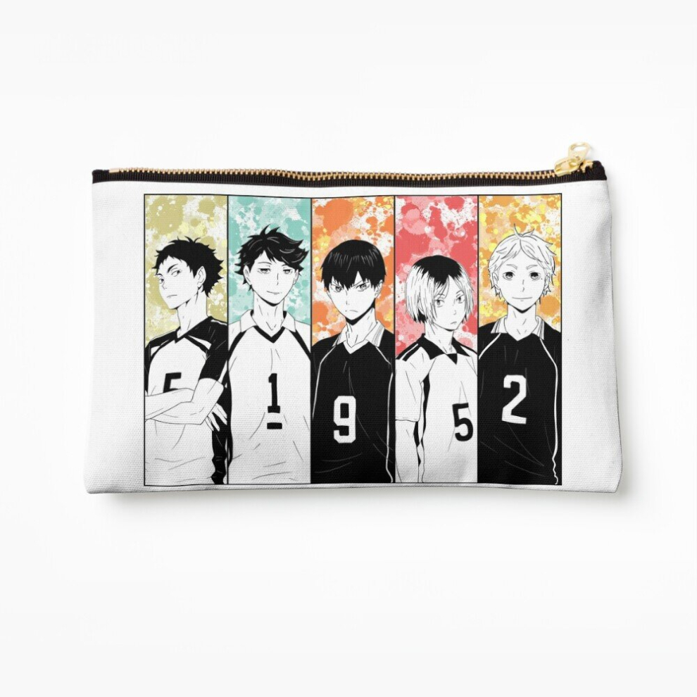 Whibos Makeup Bag Haikyuu - Setter Squad Cosmetic Organizer Tyvek Paper Bags Zipper Pouch