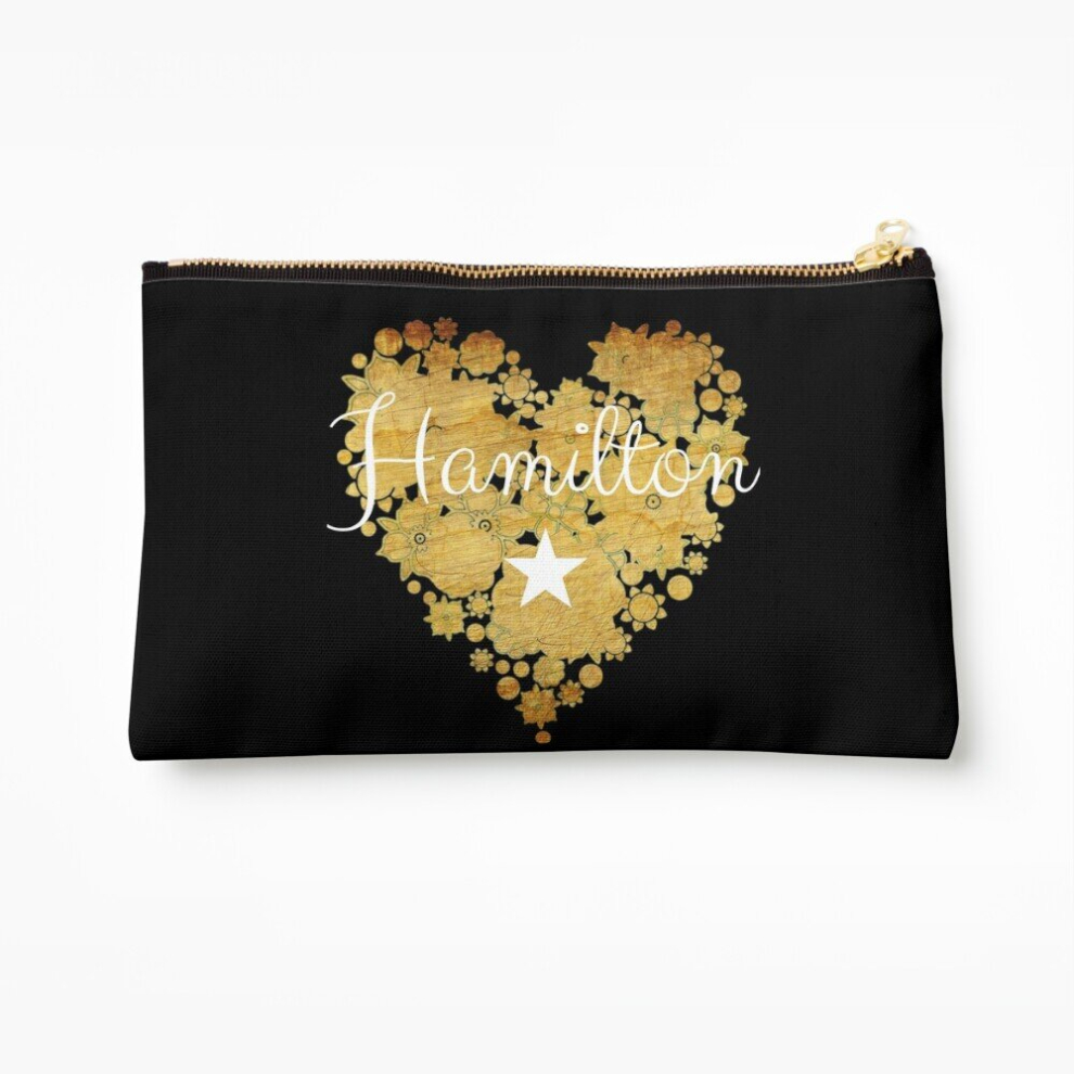 Whibos Makeup Bag I Love Hamilton Heart Gift Merchandise For Fans Cosmetic Organizer Tyvek Paper Bags Zipper Pouch