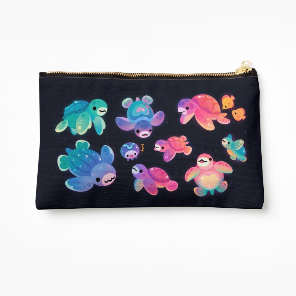 Whibos Makeup Bag Sea Turtle Cosmetic Organizer Tyvek Paper Bags Zipper Pouch