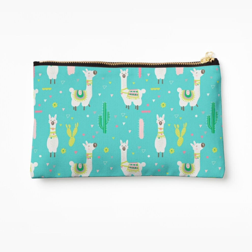 Whibos Makeup Bag Llama Cosmetic Organizer Tyvek Paper Bags Zipper Pouch