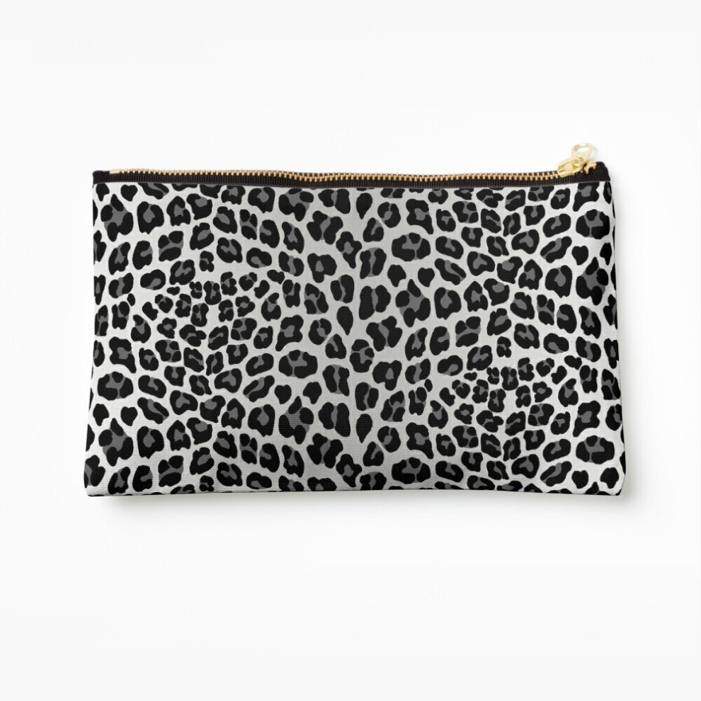 Whibos Makeup Bag Snow Leopard Cosmetic Organizer Tyvek Paper Bags Zipper Pouch