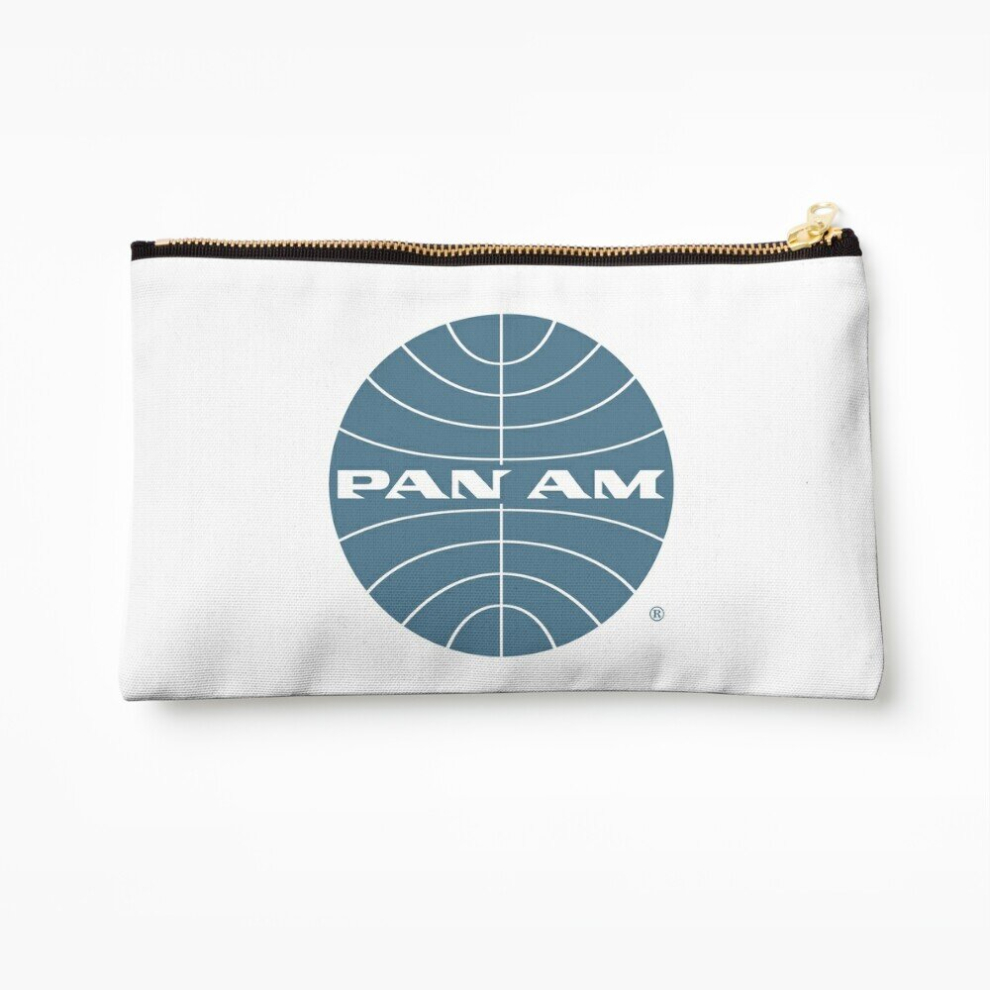 Whibos Makeup Bag Pan Am Early 1950S Globe Thin Frame Inverted Cosmetic Organizer Tyvek Paper Bags Zipper Pouch