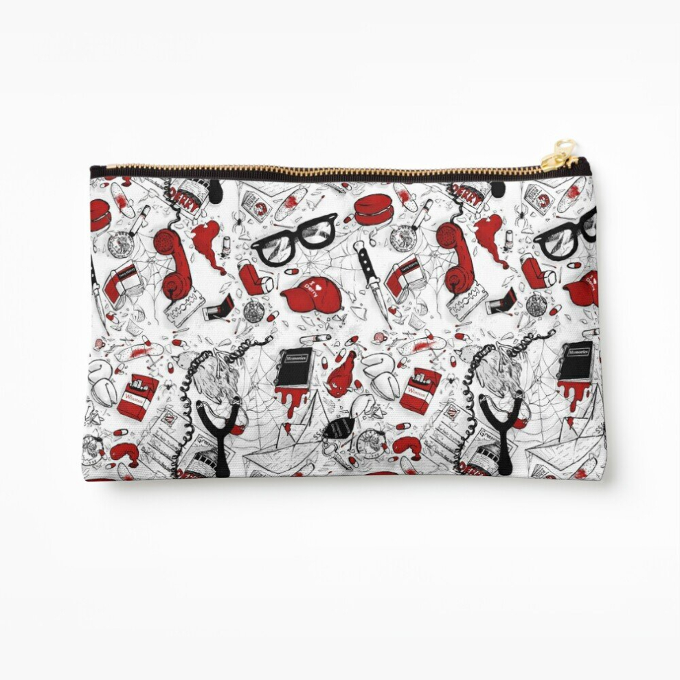 Whibos Makeup Bag Loser's Club Repeating Pattern Cosmetic Organizer Tyvek Paper Bags Zipper Pouch