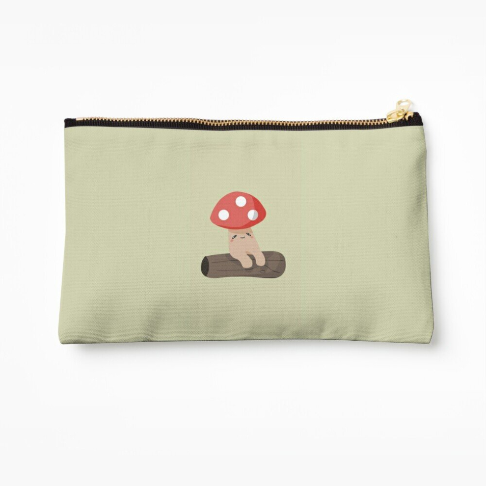 Whibos Makeup Bag Mushroom Friend On A Log Cosmetic Organizer Tyvek Paper Bags Zipper Pouch