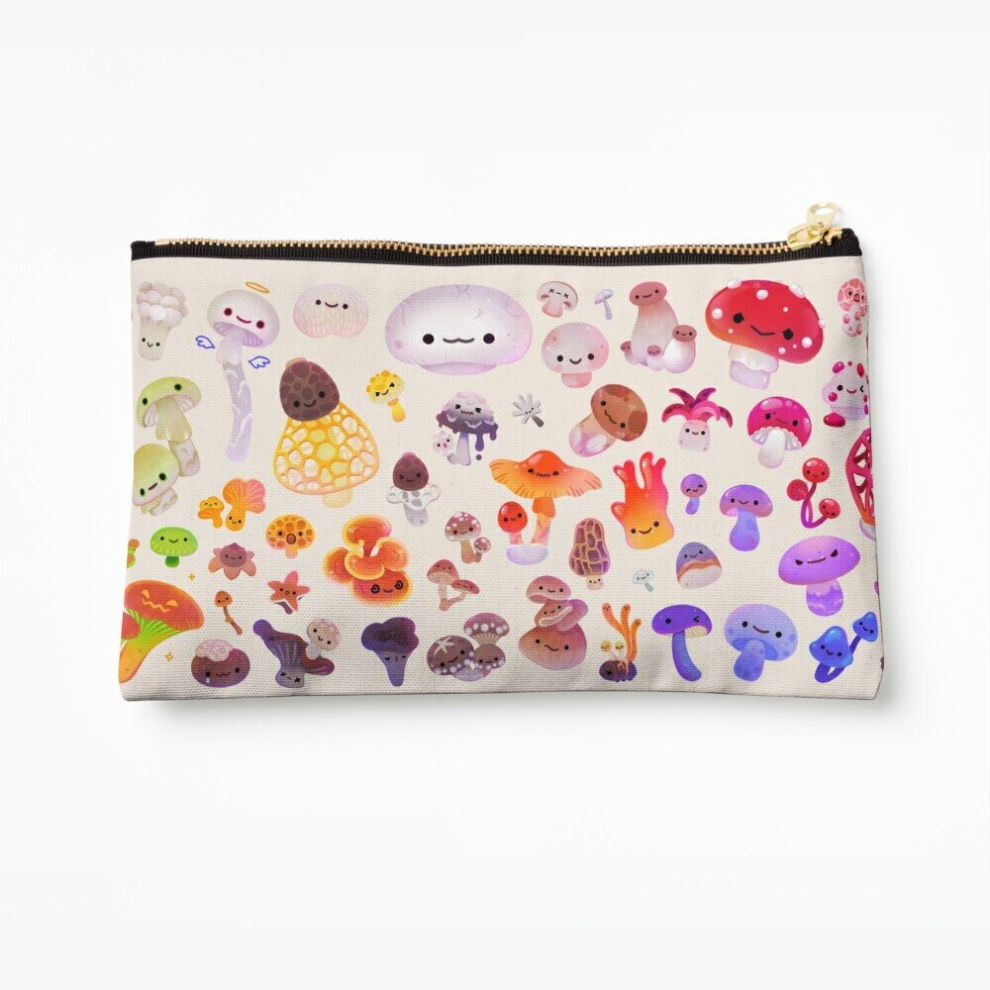 Whibos Light Makeup Bag Mushroom - Cosmetic Organizer Tyvek Paper Bags Zipper Pouch