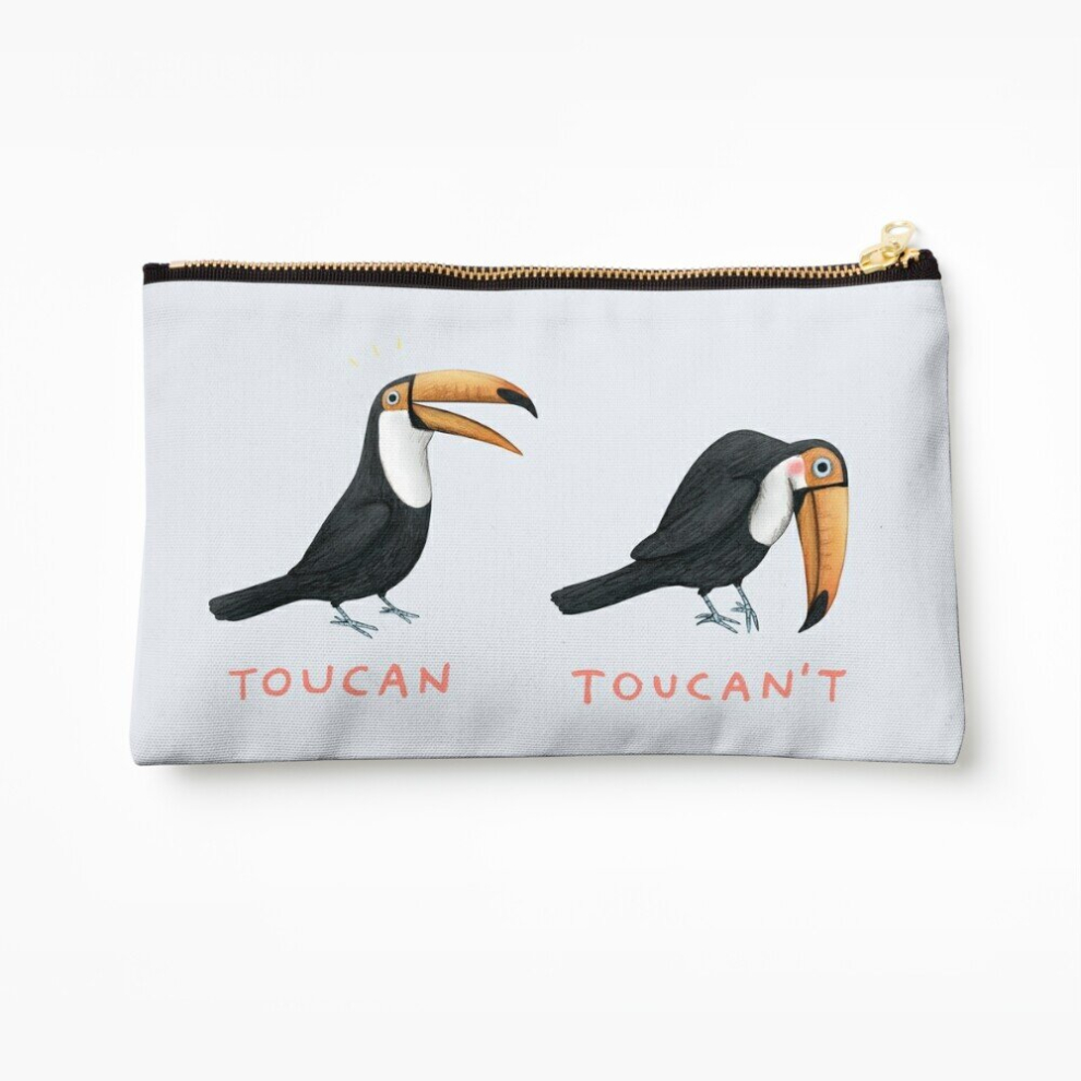 Whibos Makeup Bag Toucan Toucan't Cosmetic Organizer Tyvek Paper Bags Zipper Pouch