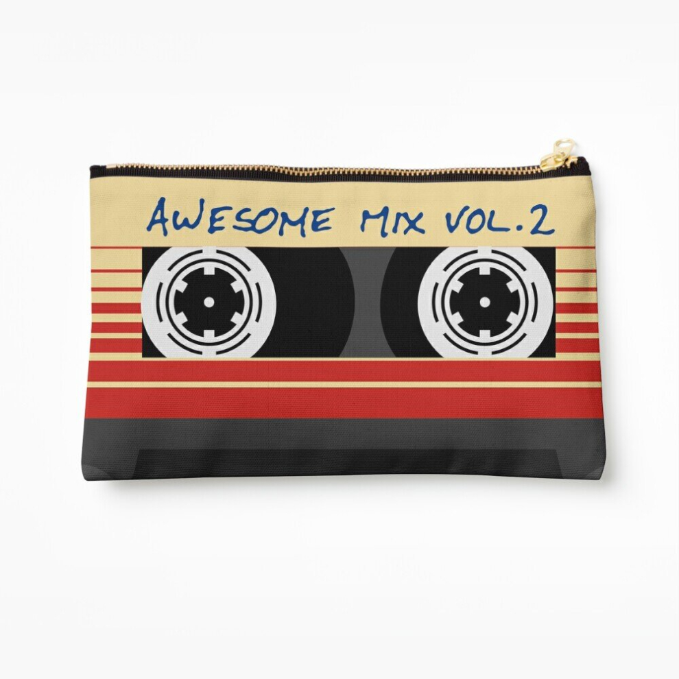 Whibos Makeup Bag Awesome Mixtape Vol. 2, Tape, Music, Cassette Cosmetic Organizer Tyvek Paper Bags Zipper Pouch