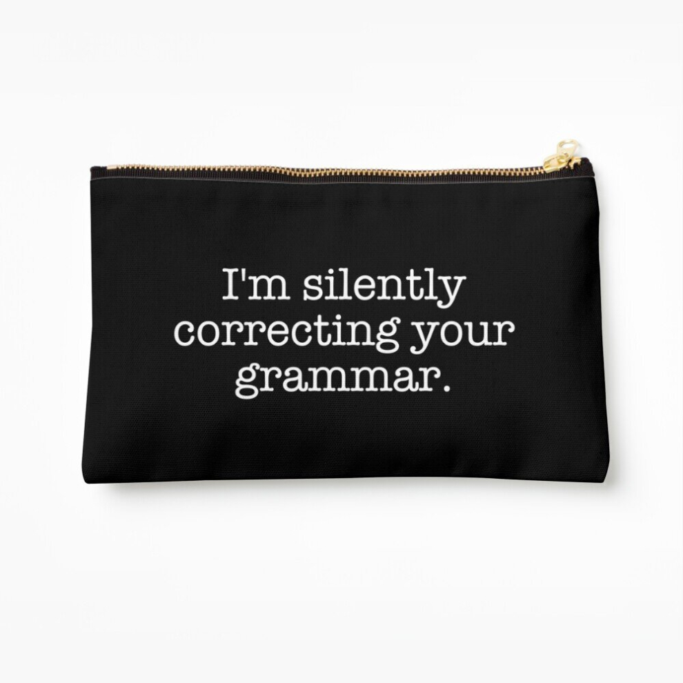 Whibos Makeup Bag I'm Silently Correcting Your Grammar Cosmetic Organizer Tyvek Paper Bags Zipper Pouch