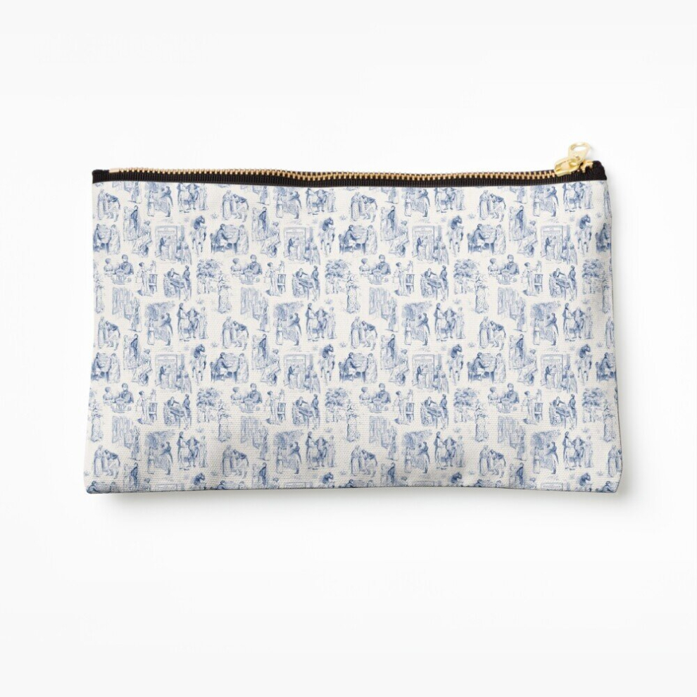 Whibos Makeup Bag Pride And Prejudice Toile Cosmetic Organizer Tyvek Paper Bags Zipper Pouch