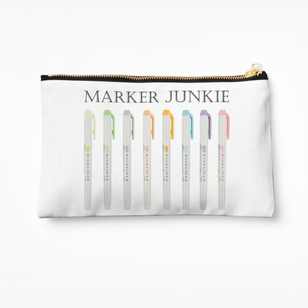 Whibos Makeup Bag More Zebra Mildliners! Marker Junkie Cosmetic Organizer Tyvek Paper Bags Zipper Pouch
