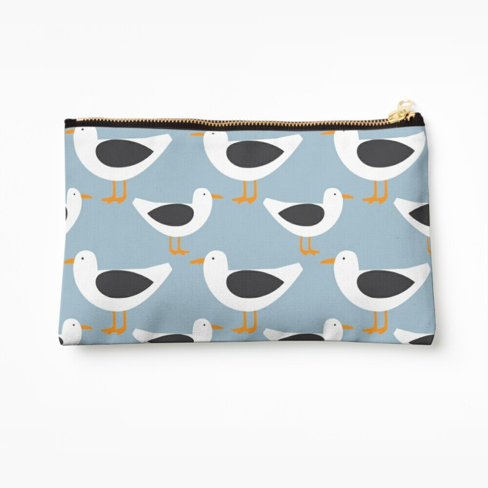 Whibos Makeup Bag Seagull Cosmetic Organizer Tyvek Paper Bags Zipper Pouch
