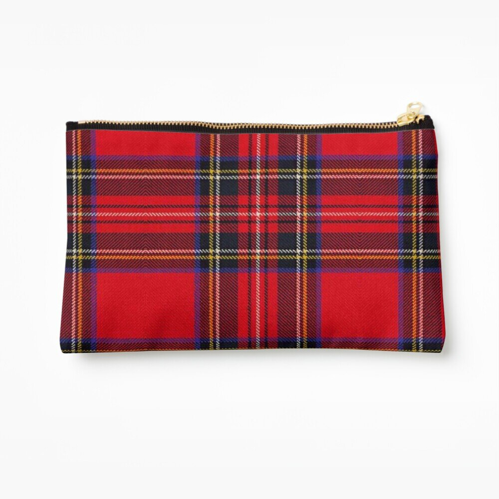 Whibos Makeup Bag Royal Stewart Tartan Cosmetic Organizer Tyvek Paper Bags Zipper Pouch
