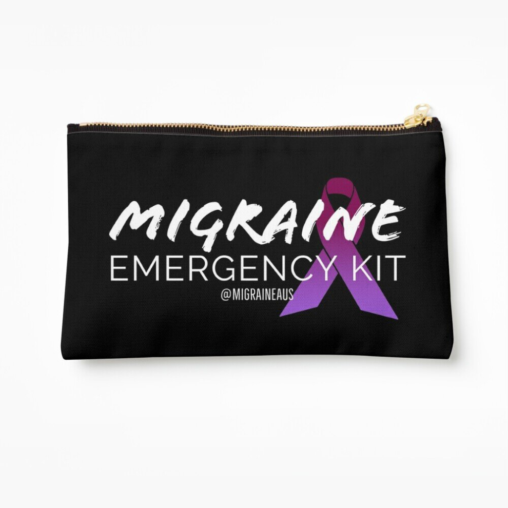 Whibos Makeup Bag Migraine Emergency Kit (Ribbon) Cosmetic Organizer Tyvek Paper Bags Zipper Pouch