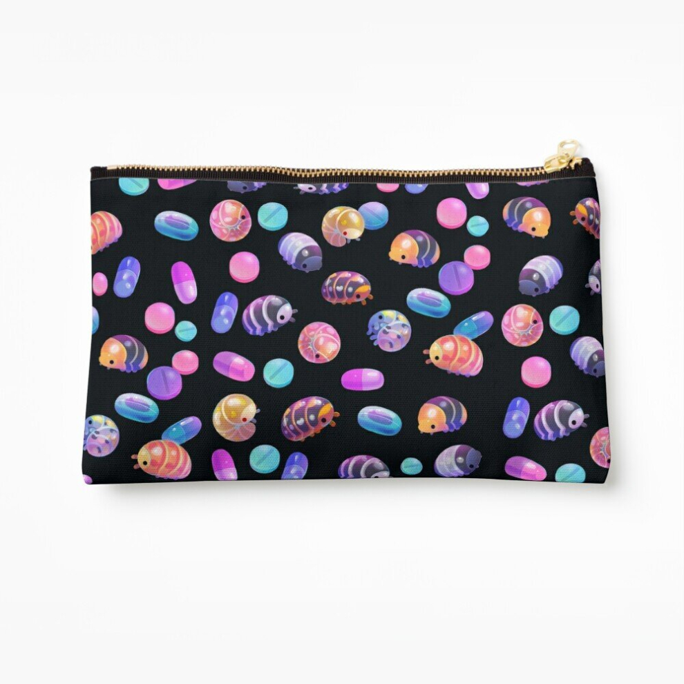 Whibos Dark Makeup Bag Pill Bugs - Cosmetic Organizer Tyvek Paper Bags Zipper Pouch