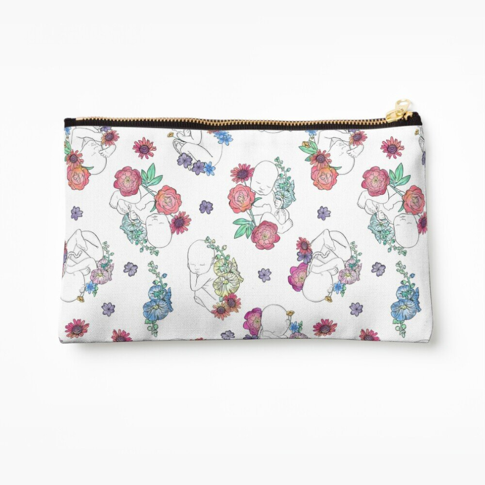 Whibos Makeup Bag Floral Midwifery, Doulas, And Obgyn Cosmetic Organizer Tyvek Paper Bags Zipper Pouch