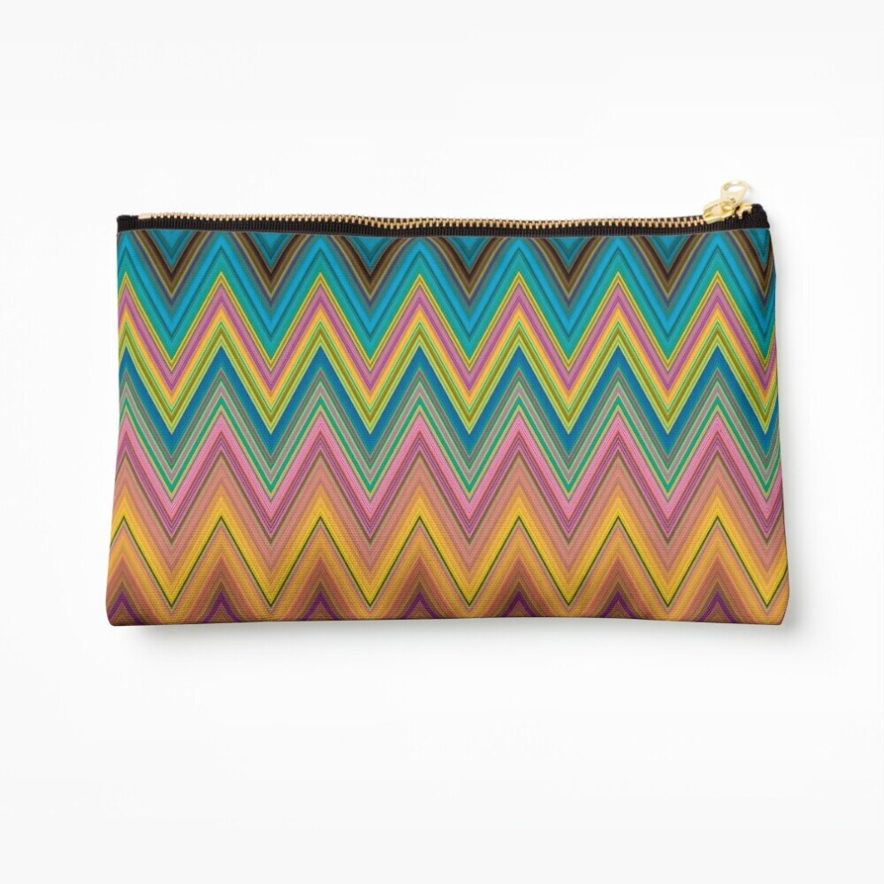Whibos Makeup Bag Chevron Six Cosmetic Organizer Tyvek Paper Bags Zipper Pouch