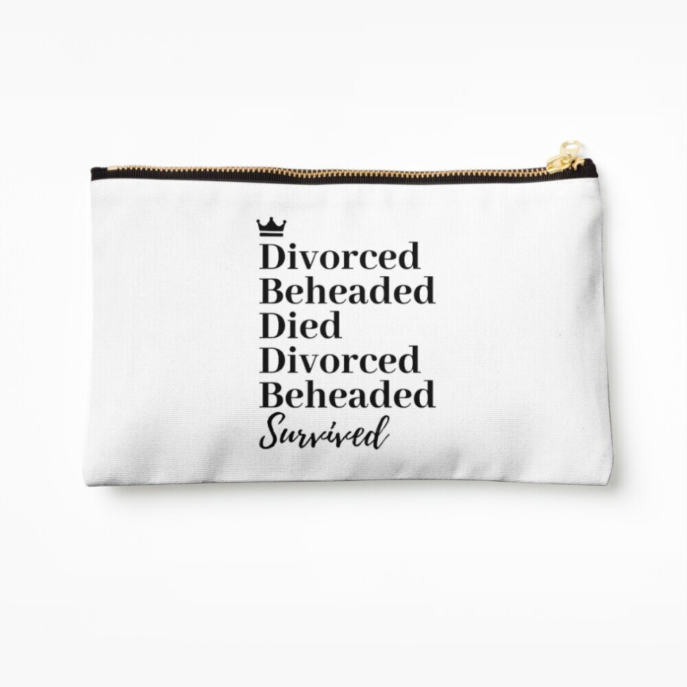 Whibos Makeup Bag Divorced, Beheaded, Died. Divorced, Beheaded, Survived. Cosmetic Organizer Tyvek Paper Bags Zipper Pouch