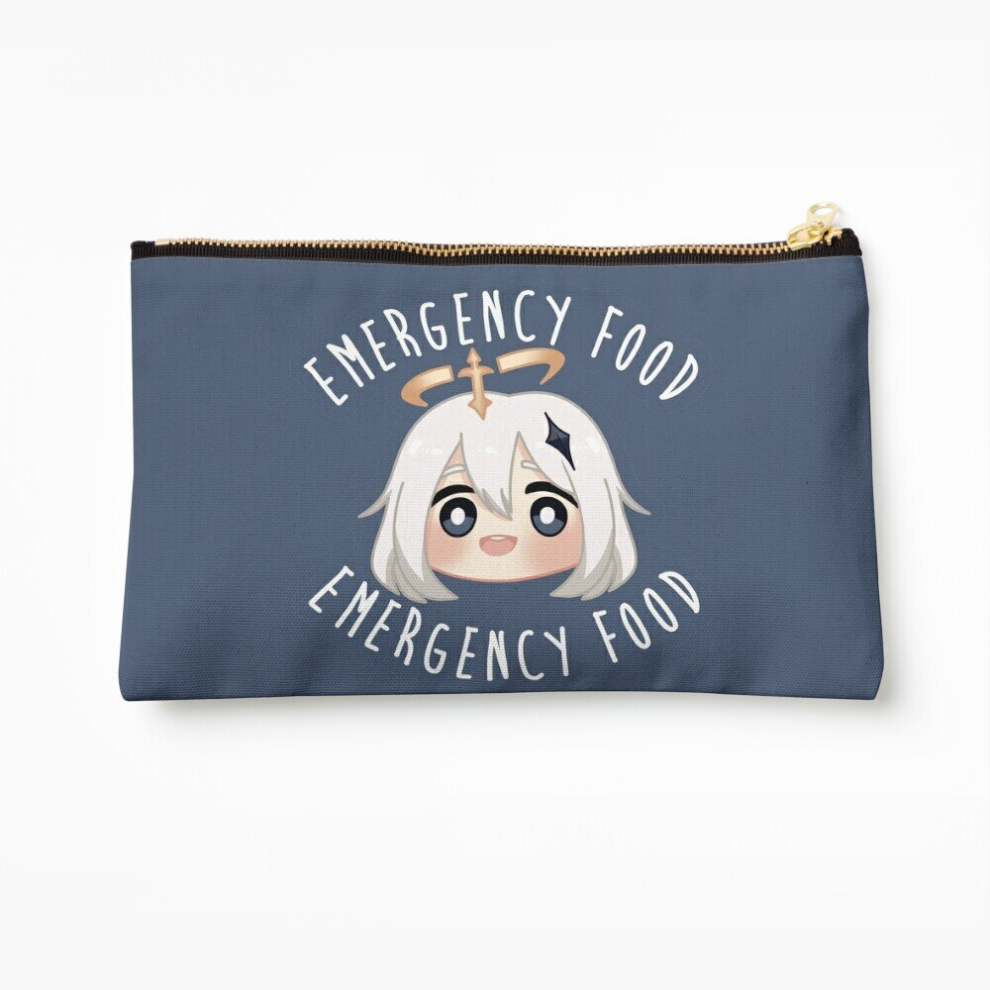 Whibos Makeup Bag Genshin Impact - Paimon ( Emergency Food! ) Cosmetic Organizer Tyvek Paper Bags Zipper Pouch