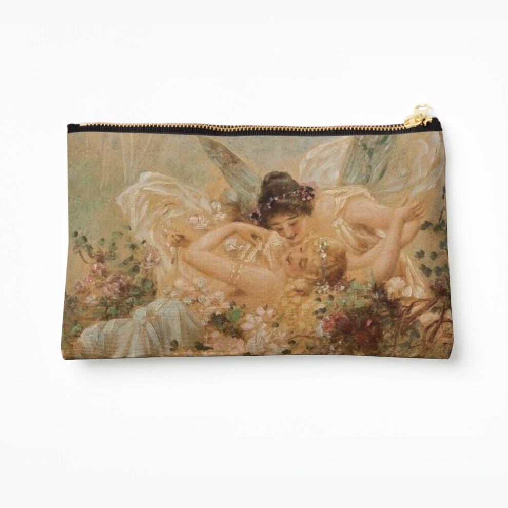 Whibos Makeup Bag Sapphic Painting Cosmetic Organizer Tyvek Paper Bags Zipper Pouch