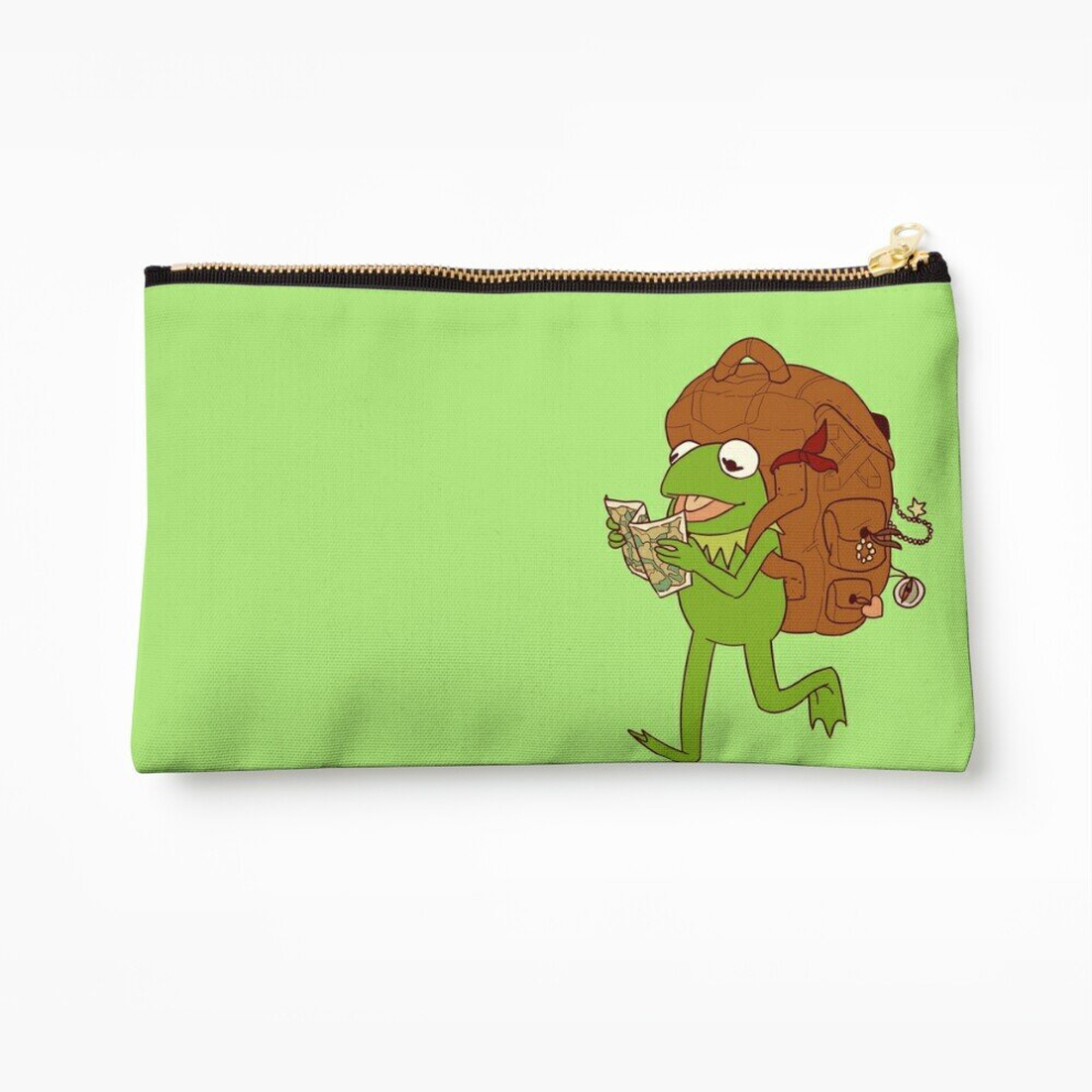 Whibos Makeup Bag Kermit's Movin' Right Along Cosmetic Organizer Tyvek Paper Bags Zipper Pouch