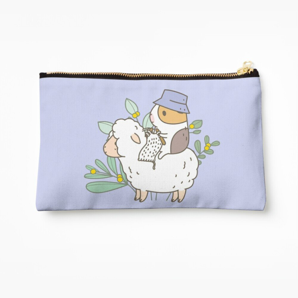 Whibos Makeup Bag Bubu The Guinea Pig, Knitting Cosmetic Organizer Tyvek Paper Bags Zipper Pouch