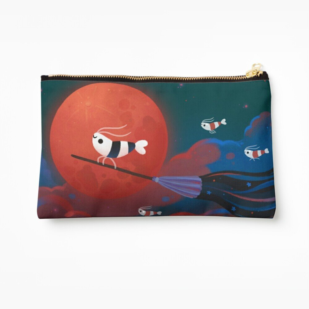 Whibos Makeup Bag Moonlit Night Cosmetic Organizer Tyvek Paper Bags Zipper Pouch
