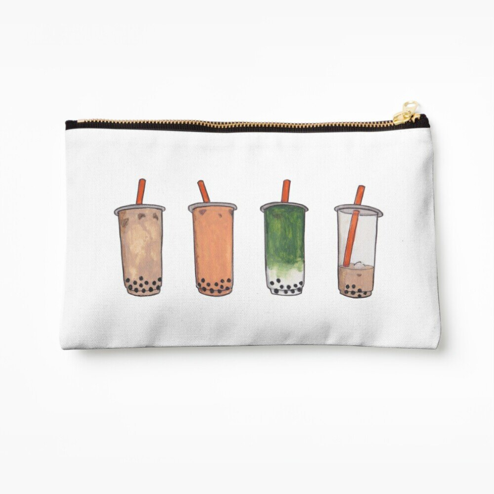 Whibos Makeup Bag Boba Cosmetic Organizer Tyvek Paper Bags Zipper Pouch
