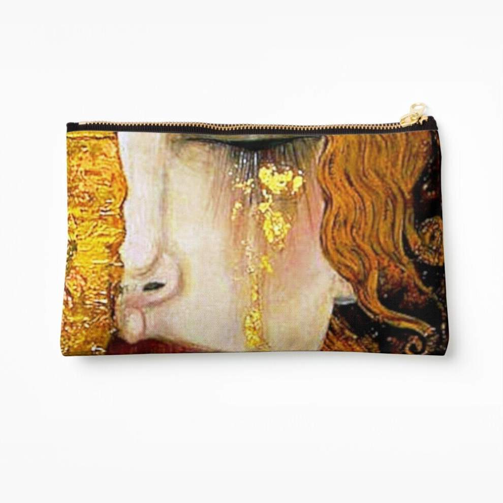 Whibos Makeup Bag "Freya's Tears" By Gustav Klimt (W/Signature) Art Nouveau Symbolism Cosmetic Organizer Tyvek Paper Bags Zipper Pouch