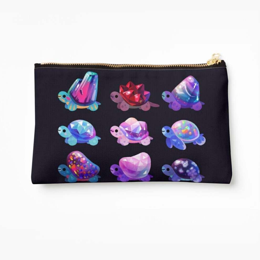 Whibos Makeup Bag Jewel Turtle Cosmetic Organizer Tyvek Paper Bags Zipper Pouch
