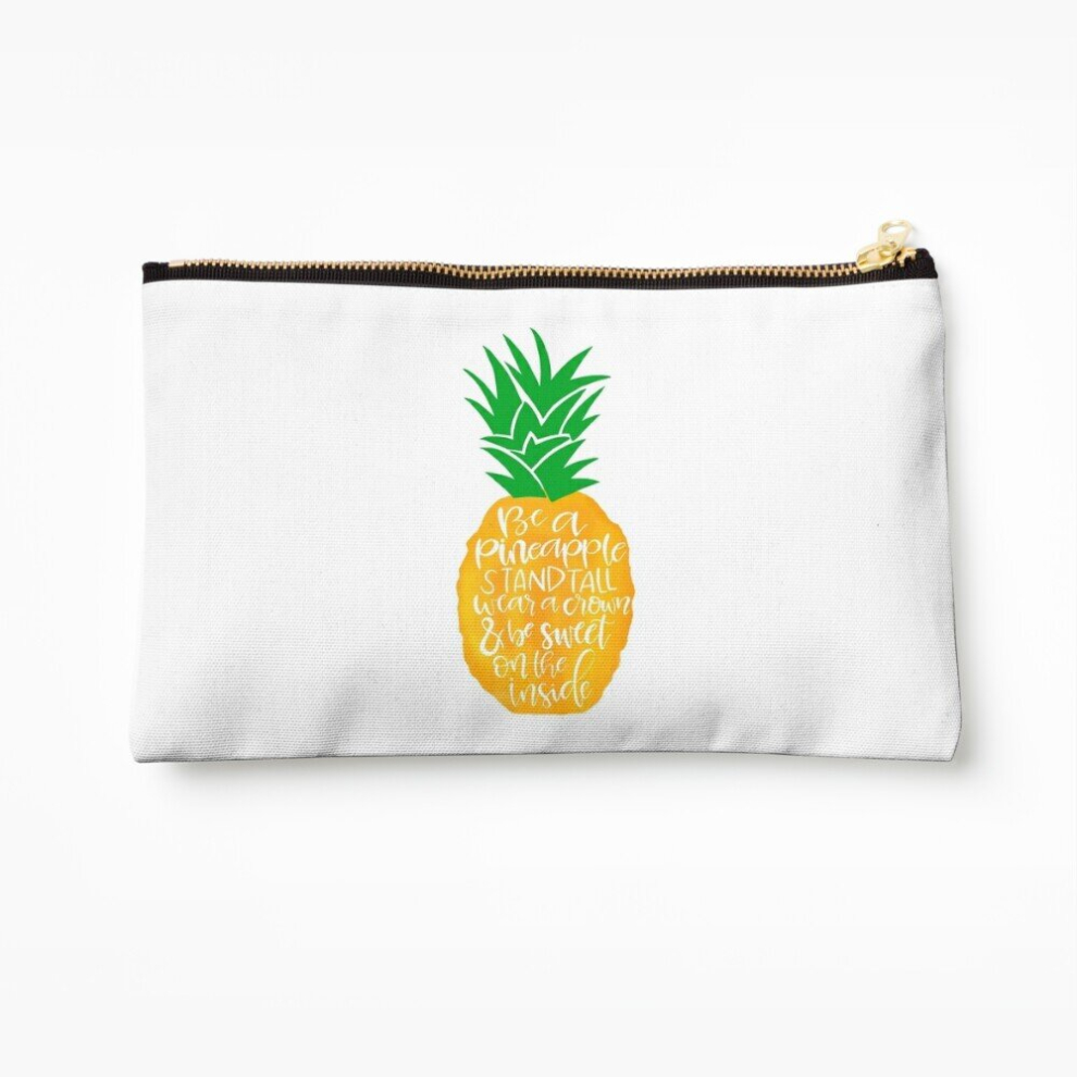 Whibos Makeup Bag Pineapple Cosmetic Organizer Tyvek Paper Bags Zipper Pouch