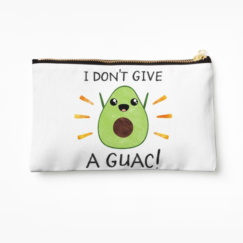 Whibos Makeup Bag I Don't Give A Guac! Cosmetic Organizer Tyvek Paper Bags Zipper Pouch