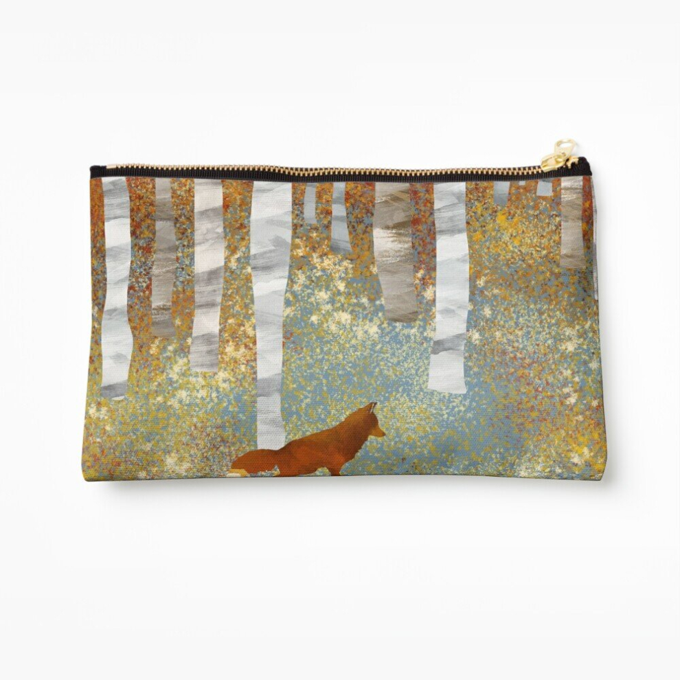 Whibos Makeup Bag Autumn Fox Cosmetic Organizer Tyvek Paper Bags Zipper Pouch
