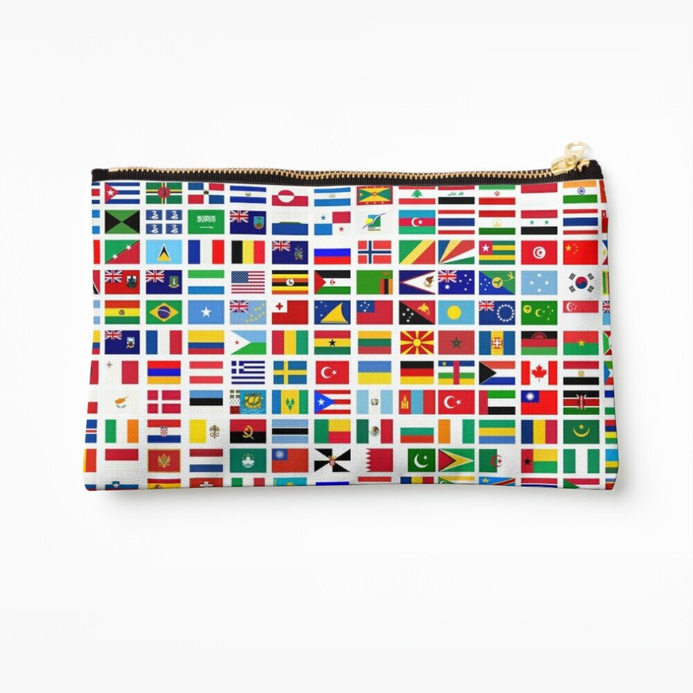 Whibos Makeup Bag Flags Of The World Cosmetic Organizer Tyvek Paper Bags Zipper Pouch
