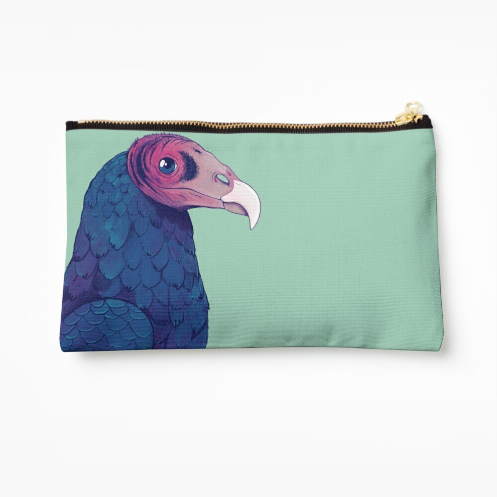 Whibos Makeup Bag Wistful Turkey Vulture Cosmetic Organizer Tyvek Paper Bags Zipper Pouch