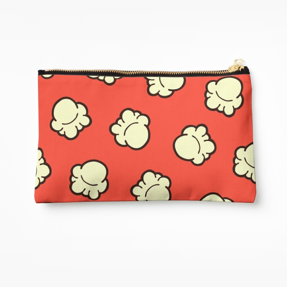 Whibos Makeup Bag Popcorn Pattern Cosmetic Organizer Tyvek Paper Bags Zipper Pouch