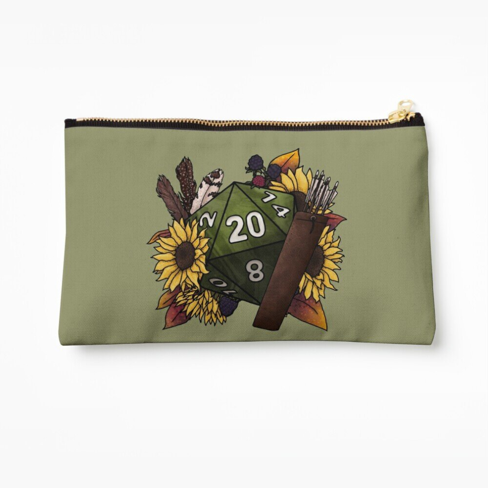 Whibos Makeup Bag Ranger Class D20 - Tabletop Gaming Dice Cosmetic Organizer Tyvek Paper Bags Zipper Pouch