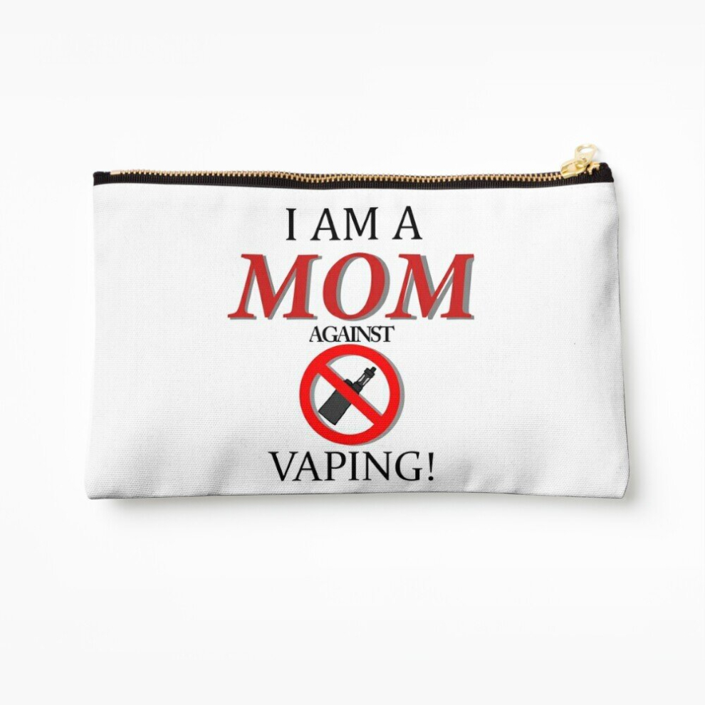 Whibos Makeup Bag I Am A Mom Against Vaping! Cosmetic Organizer Tyvek Paper Bags Zipper Pouch
