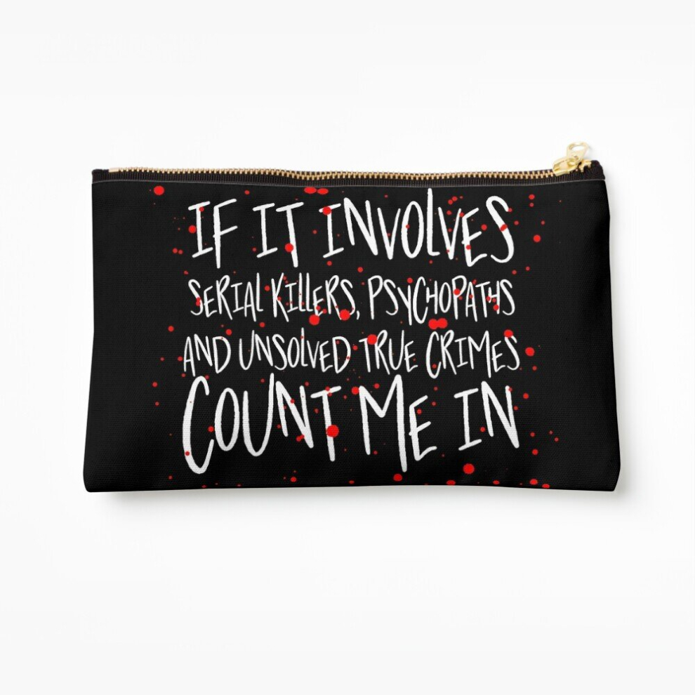 Whibos Makeup Bag Serial Killers, Psychopaths Unsolved True Crimes T-Shirt Cosmetic Organizer Tyvek Paper Bags Zipper Pouch