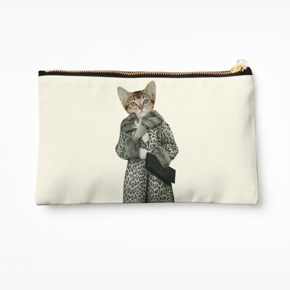 Whibos Makeup Bag Kitten Dressed As Cat Cosmetic Organizer Tyvek Paper Bags Zipper Pouch
