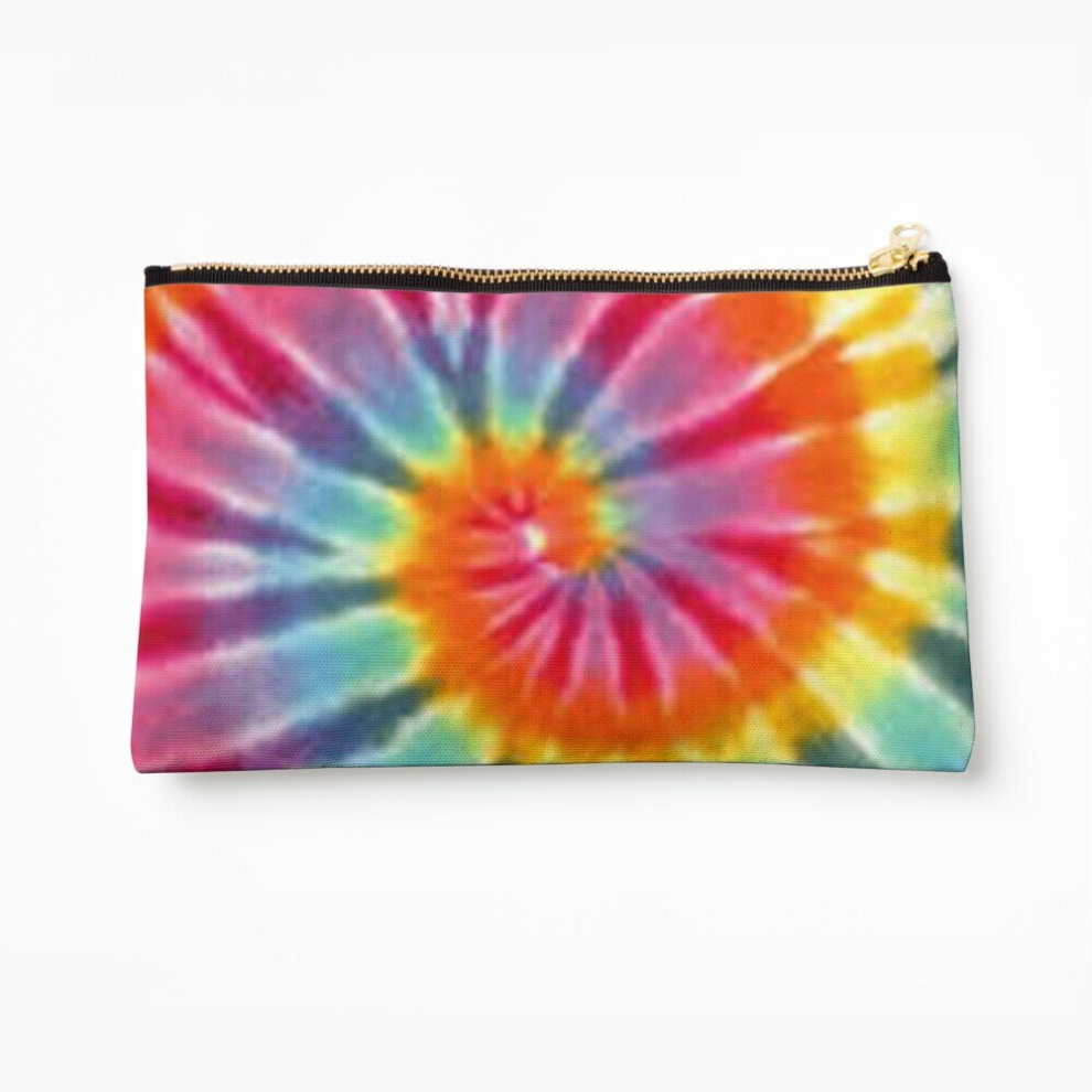 Whibos Makeup Bag Tie-Dye Cosmetic Organizer Tyvek Paper Bags Zipper Pouch