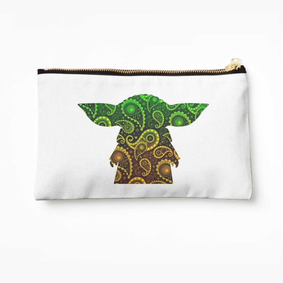 Whibos White Makeup Bag Teardrop Mandala Silhouette - Alien Forest - Cosmetic Organizer Tyvek Paper Bags Zipper Pouch