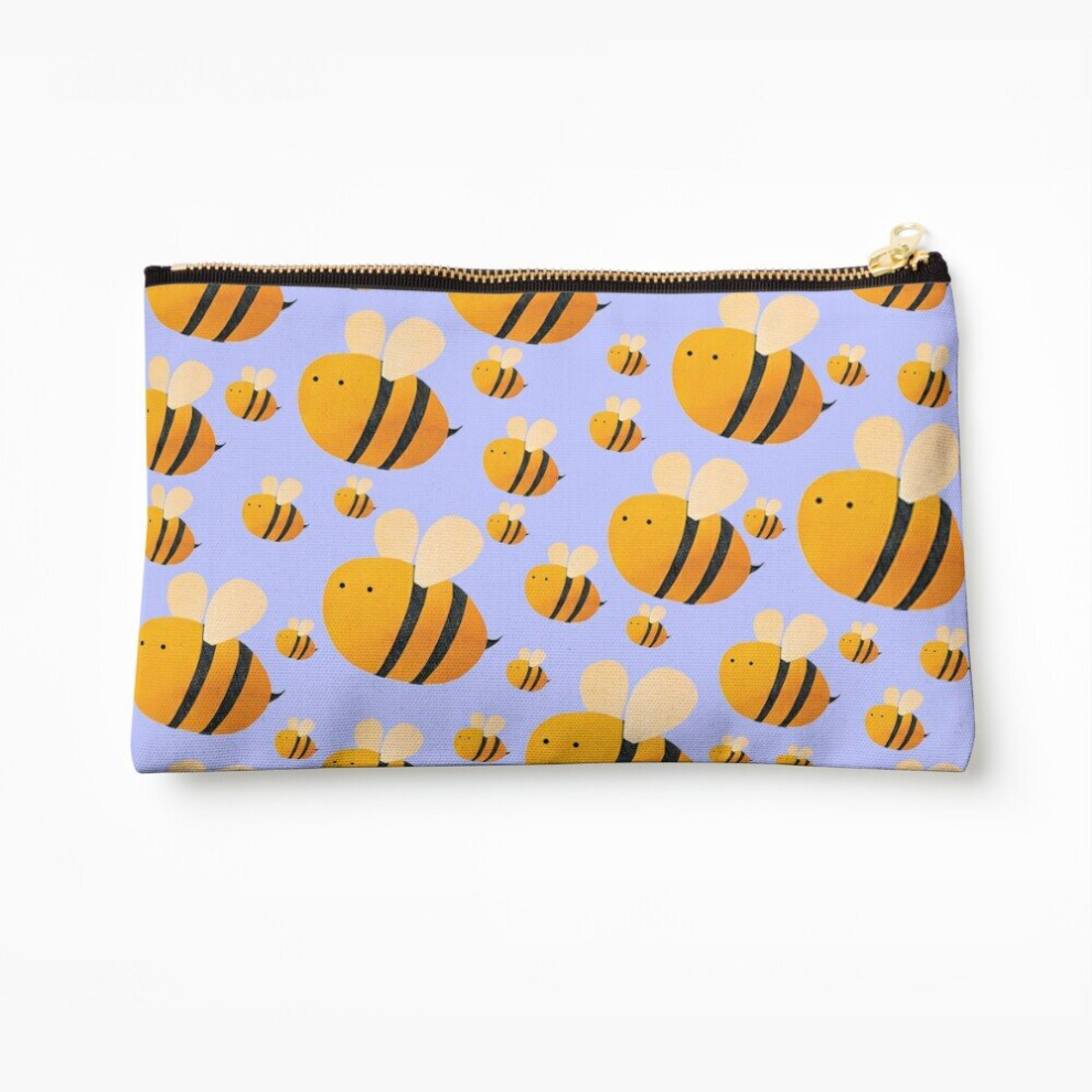 Whibos Makeup Bag Bee Cosmetic Organizer Tyvek Paper Bags Zipper Pouch