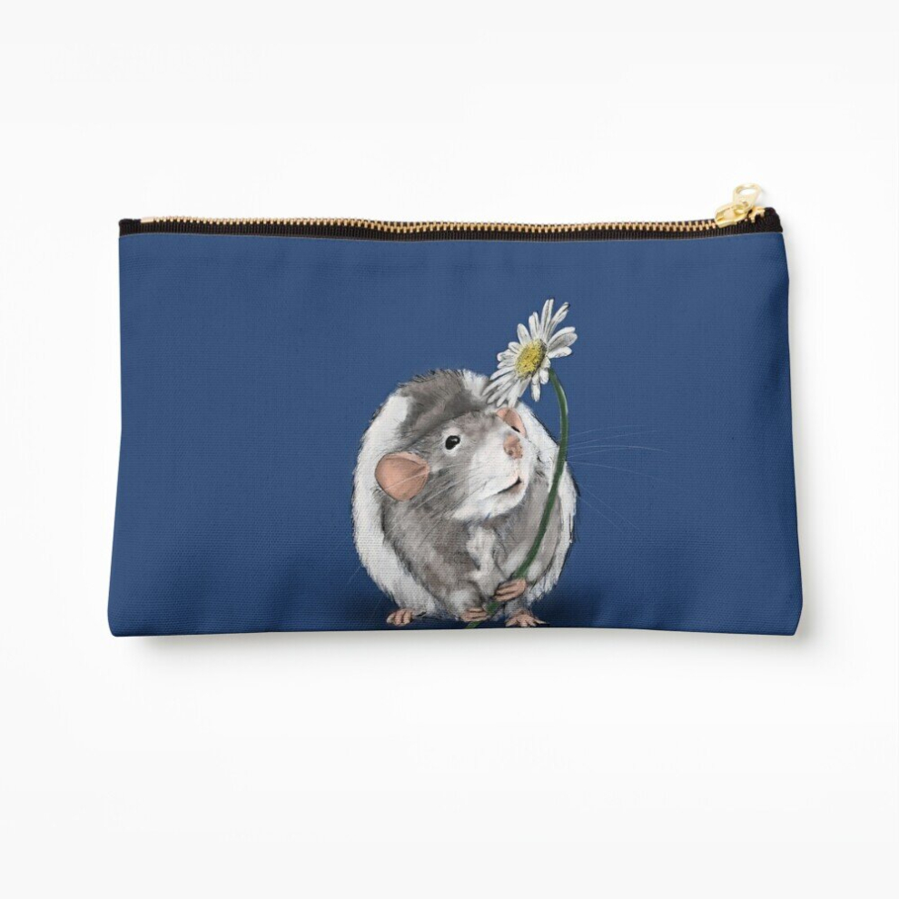 Whibos Makeup Bag A Rat And A Daisy Cosmetic Organizer Tyvek Paper Bags Zipper Pouch